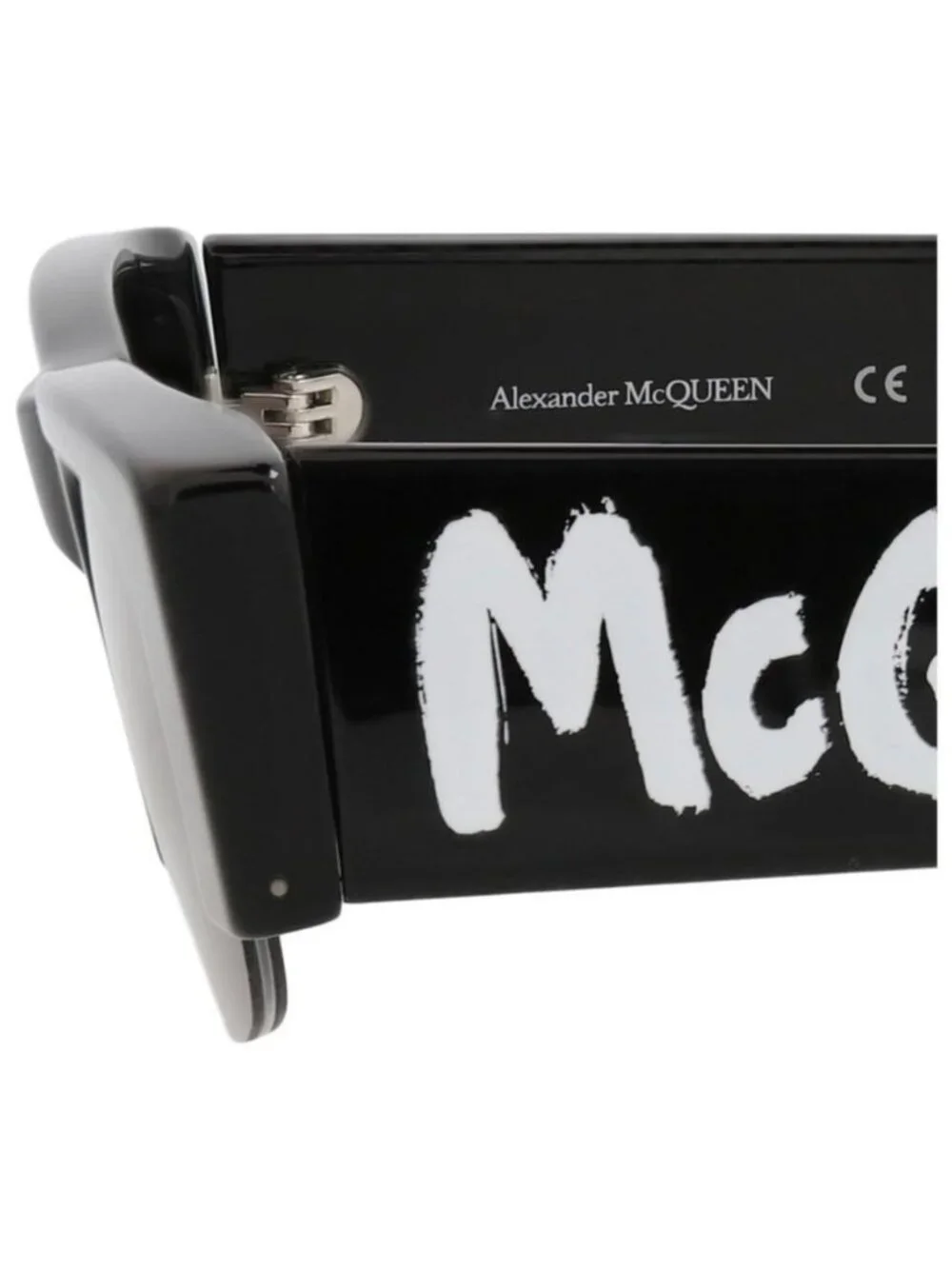 New Alexander McQueen Womens Square/Rectangle Black Black Grey Fashion Designer